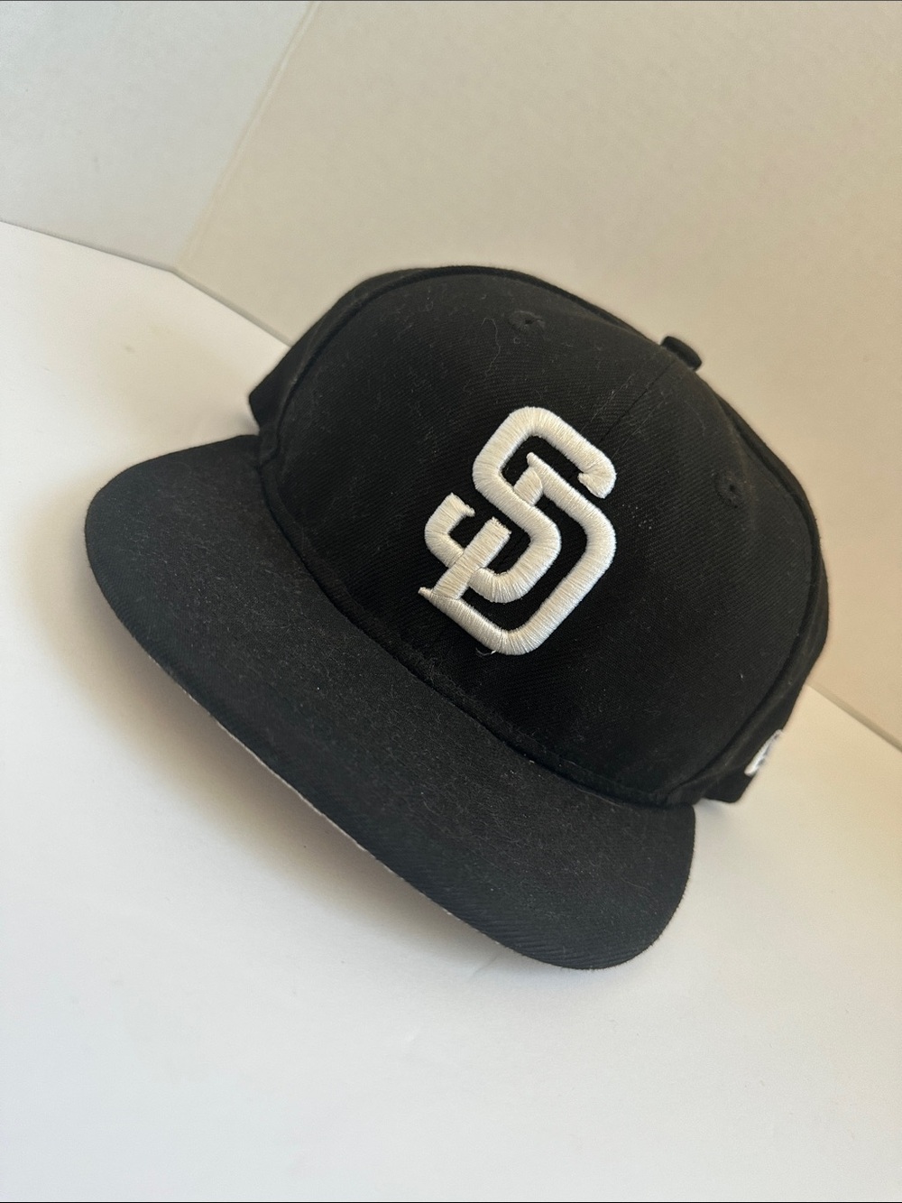 New Era Black Baseball Cap with White SD Logo